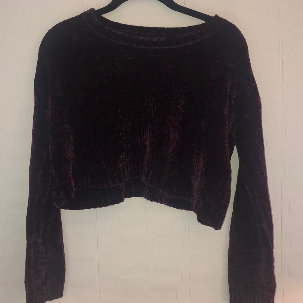 Soft purple cropped sweater